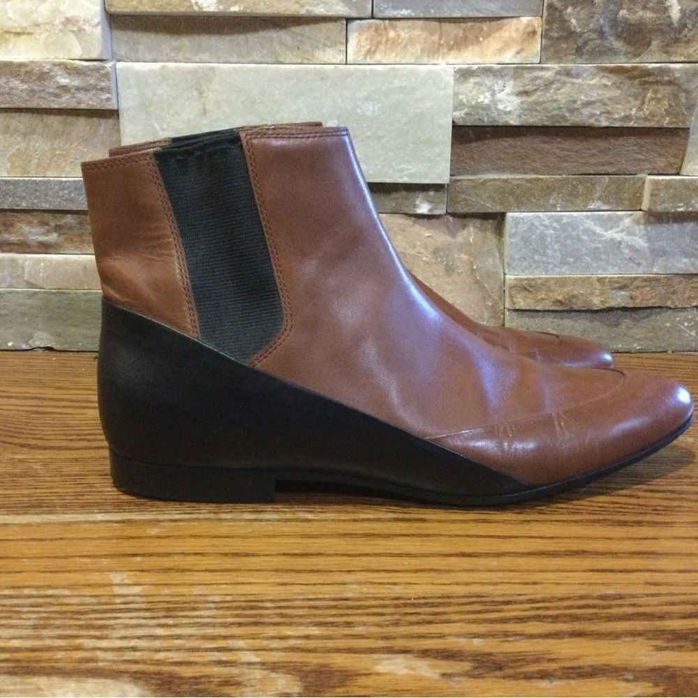BALENCIAGA Leather Colorblock Pattern Chelsea Boots - Picture 4 of 11